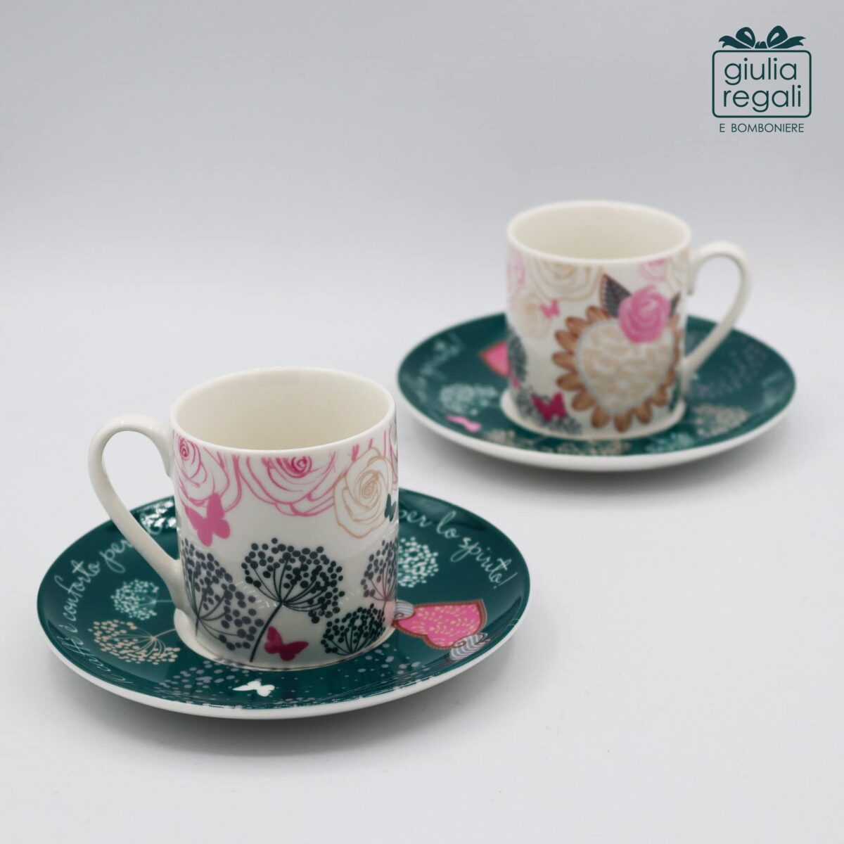 Set 2 Tazze Espresso decoro Soffio - Wald