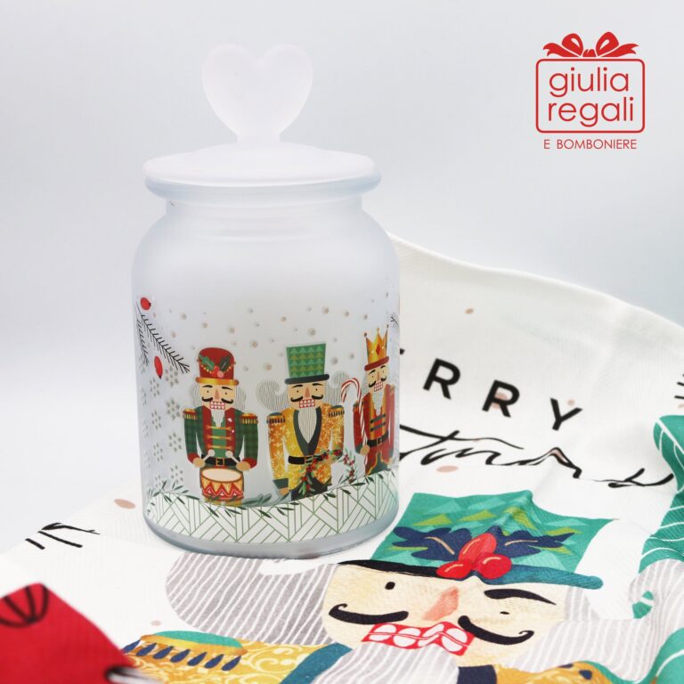 Barattolo in vetro con Schiaccianoci e Strofinaccio abbinato - Wald