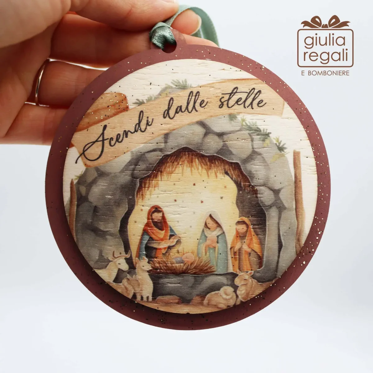 Palline in legno presepe Malu - Beccalliforlife - immagine 4