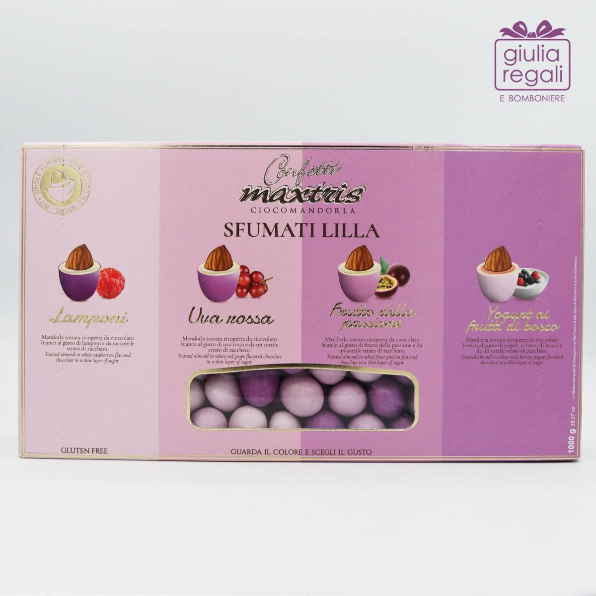 Confetti Sfumati Lilla 4 Gusti Ciocomandorla Maxtris 1 kg