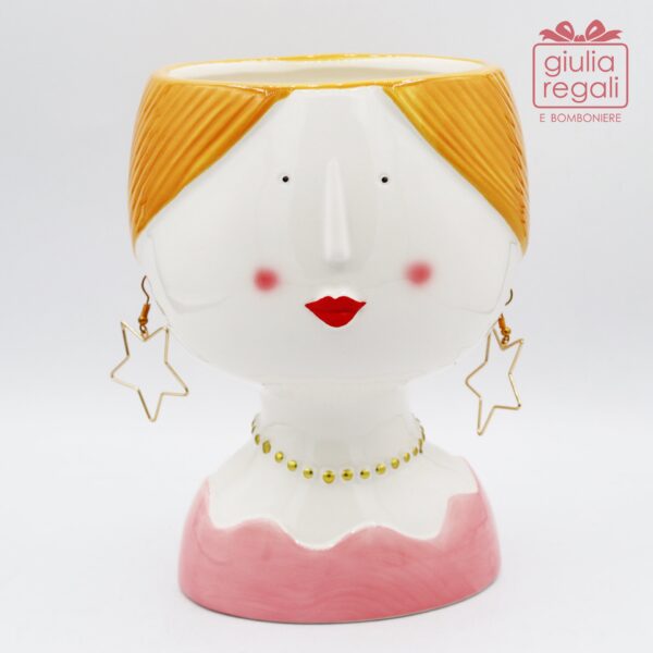Vaso-Girl-Coco-bionda-con-orecchini-a-stella