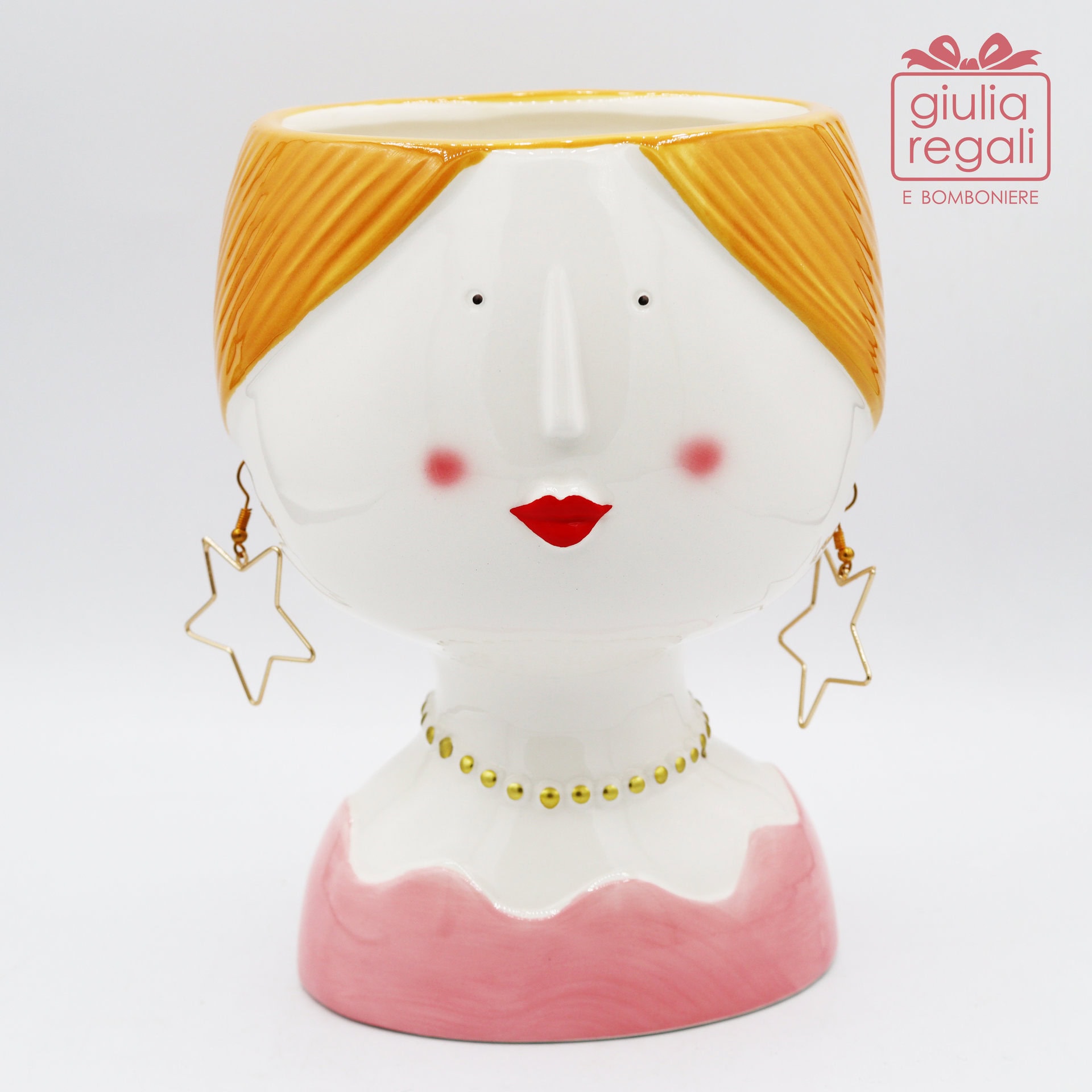 Vaso Girl Coco bionda con orecchini a stella - 01 Vaso-Girl-Coco-bionda-con-orecchini-a-stella