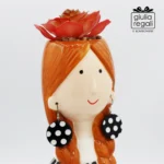 Vaso Girl con trecce rosse e orecchini Montemaggi - immagine 2