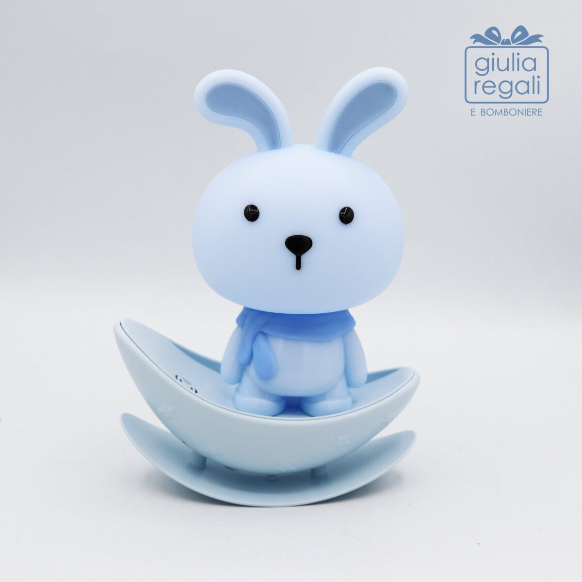 Animaletto Luce Celeste Coniglio - Lampada Magot con coniglietto