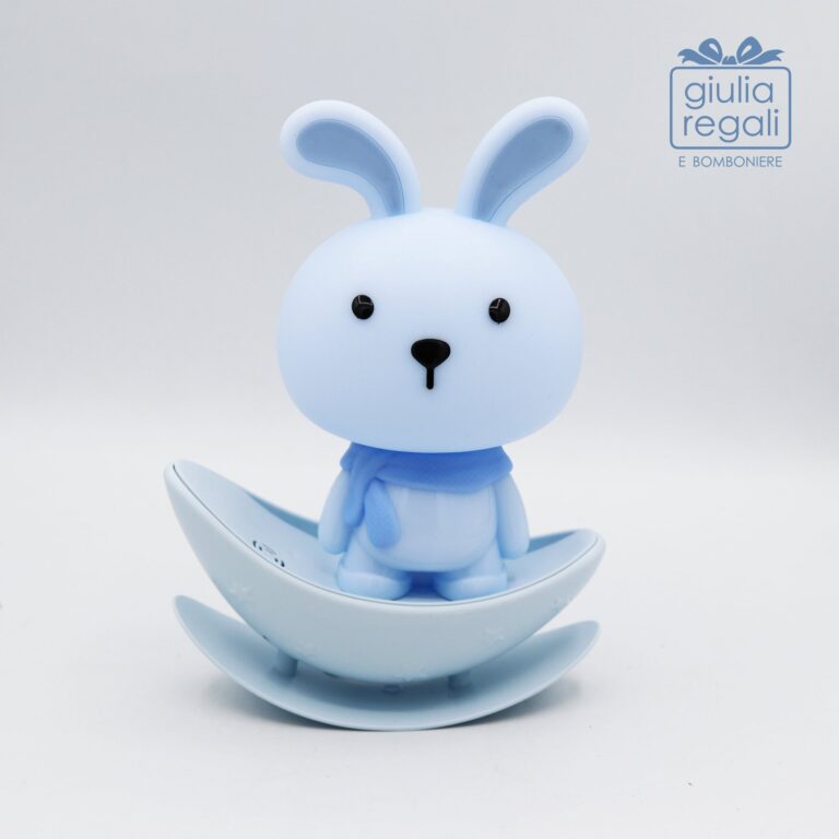 Animaletto Luce Celeste Coniglio - Lampada Magot con coniglietto