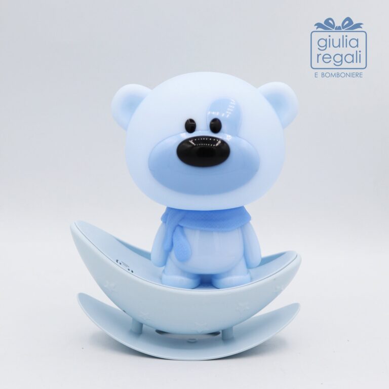 Animaletto Luce Celeste Orso - Lampada Magot con orsetto