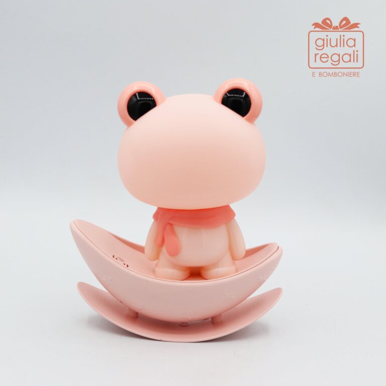 Animaletto Luce Rosa Rana – Lampada Magot con ranocchia