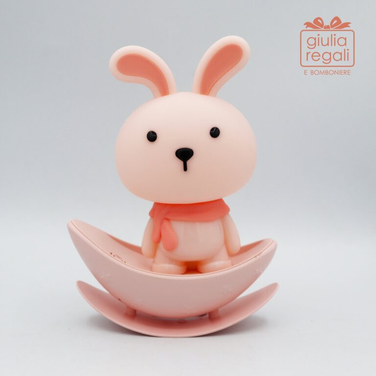 Animaletto Luce Rosa Coniglio - Lampada Magot con coniglietto