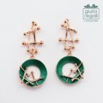 Orecchini artigianali anallergici sui toni del verde made in Italy
