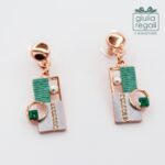 Orecchini artigianali anallergici sui toni del verde made in Italy