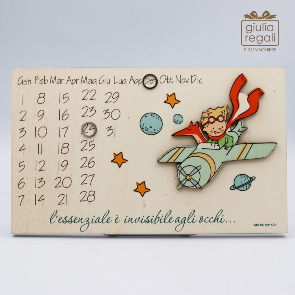 Calendario Piccolo Principe Aereo e Volpe