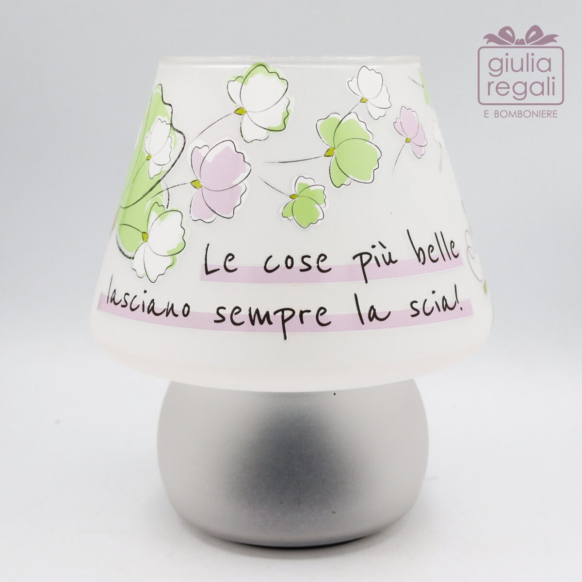 Lampada in vetro a batteria con lampadina led decoro Natural - Wald