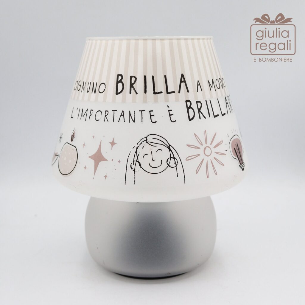 Lampada in vetro a batteria con lampadina led decoro Minimal - Wald