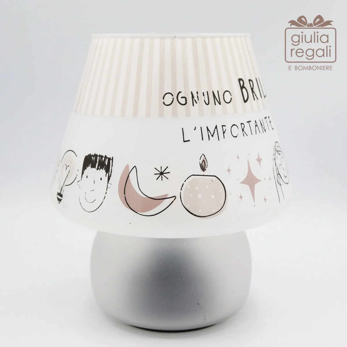 Lampada in vetro a batteria con lampadina led decoro Minimal - Wald