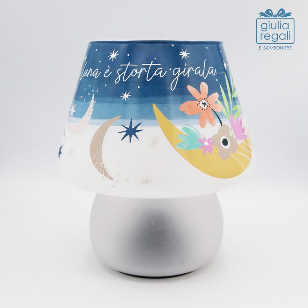Lampada in vetro a batteria con lampadina led decoro risi e sorrisi - wald