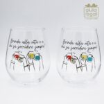Set 2 bicchieri in vetro decoro Brinda alla Vita - Wald