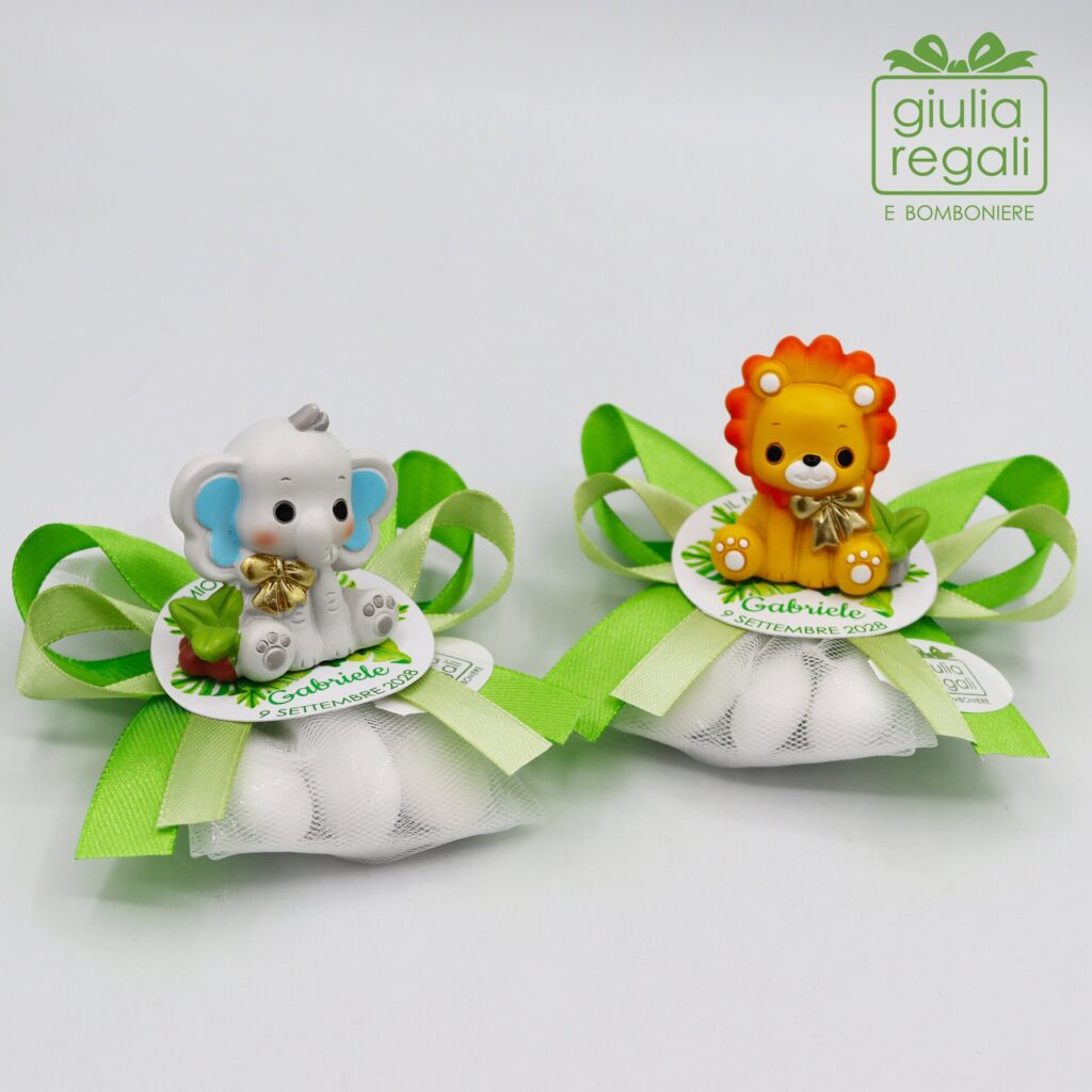Bomboniere Animali Foresta 4 cm per Battesimo, Comunione, Compleanno