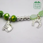 Braccialetto Pietre e Cristalli - Verde - Cavallo Ferro