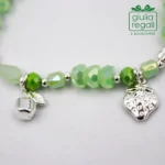 Braccialetto Pietre e Cristalli - Verde - Fragola Frutta