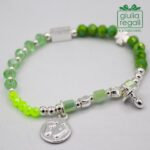 Braccialetto Pietre e Cristalli - Verde - Piedini Ciuccio