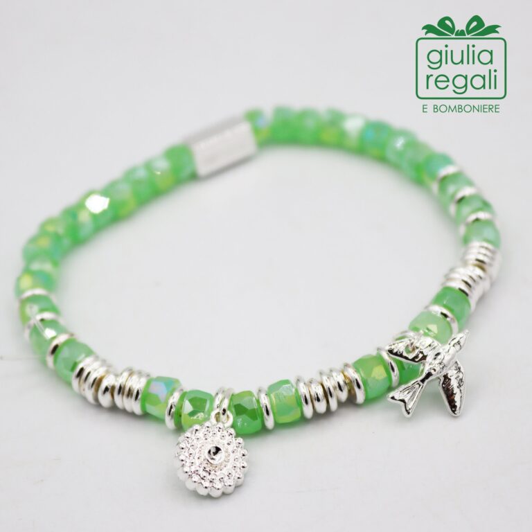 Braccialetto Pietre e Cristalli - Verde - Rondine