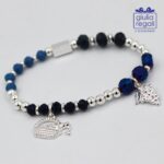 Braccialetto Pietre e Cristalli – Blu - Cornucopia Uva