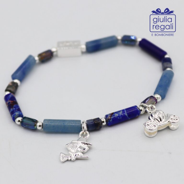Braccialetto Pietre e Cristalli – Blu - Strega Carrozza