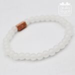 Braccialetto pietre e cristalli - bianco - no charm 1