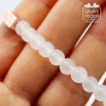 Braccialetto pietre e cristalli - bianco - no charm 1