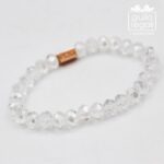 Braccialetto pietre e cristalli - bianco - no charm 3