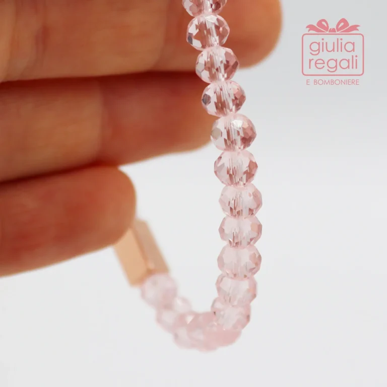 Braccialetto pietre e cristalli - lilla - no charm 22