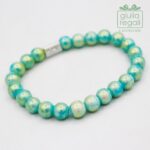Braccialetto pietre e cristalli - verde - no charm 10