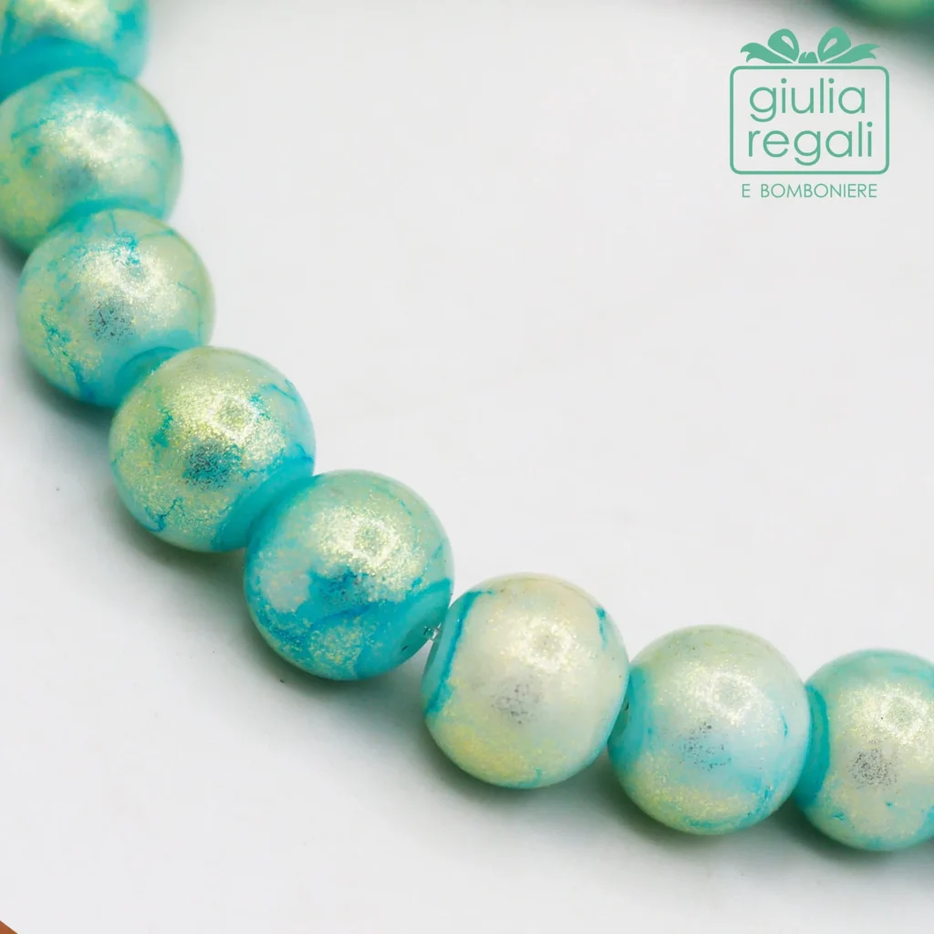 Braccialetto pietre e cristalli - verde - no charm 10