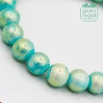 Braccialetto pietre e cristalli - verde - no charm 10