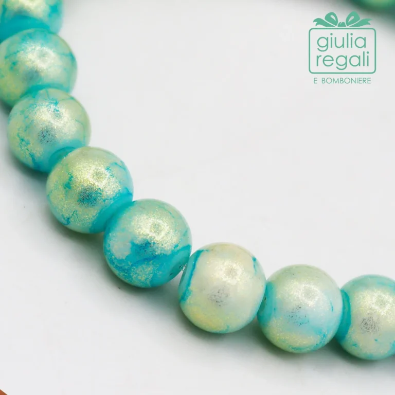 Braccialetto pietre e cristalli - verde - no charm 10