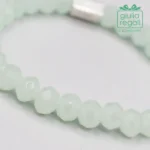 Braccialetto pietre e cristalli - verde - no charm 12