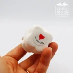 Porta anelli elefantino in ceramica bianca 9 cm - immagine 6