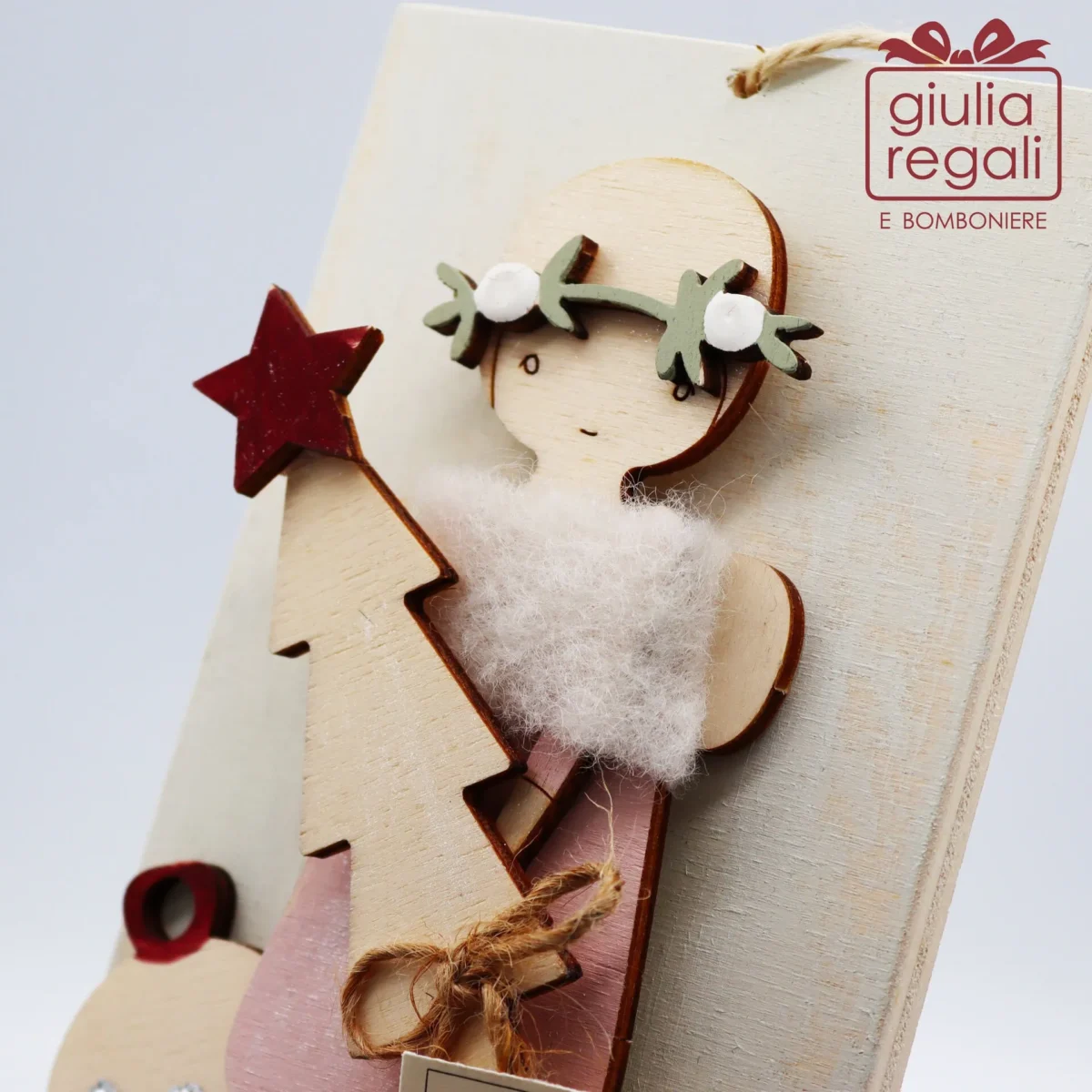 Quadretto Angelo Natale Gioia nel Cuore - immagine 2