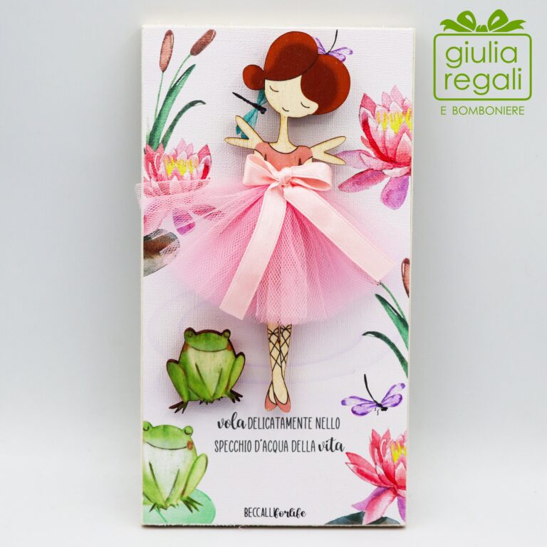 Quadretto Ballerina e Rana specchio d'acqua