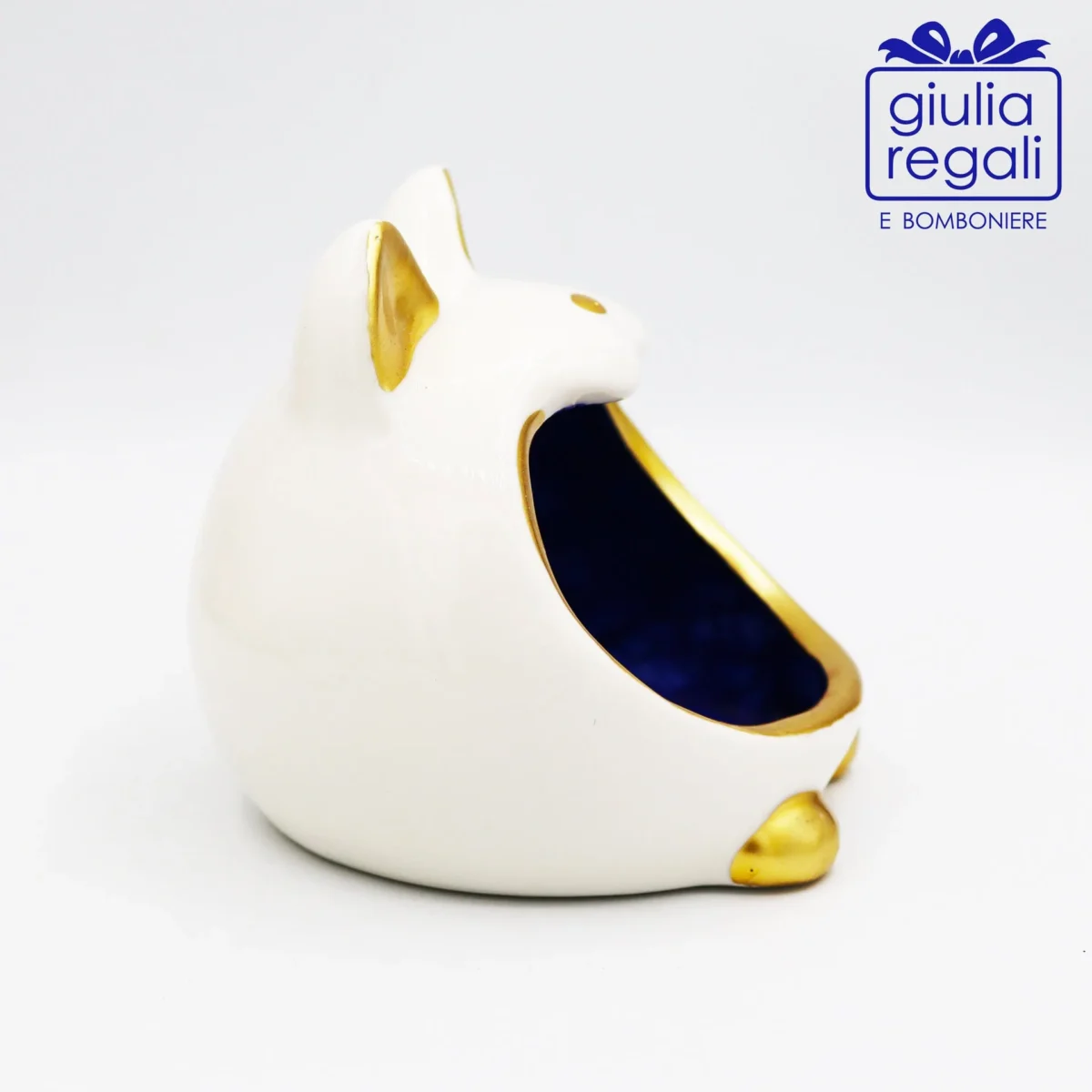 Portacaramelle Gattomatto in ceramica - colore blu - immagine 3