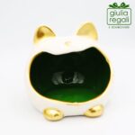 Portacaramelle Gattomatto in ceramica - colore verde