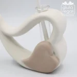Profumatore in ceramica bianca a forma di cuore
