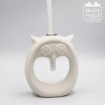Profumatore in ceramica bianca a forma di gufo