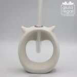 Profumatore in ceramica bianca a forma di gufo