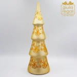 Albero Natale led 31 h vetro oro grande