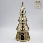 Albero Natale led vetro oro piccolo