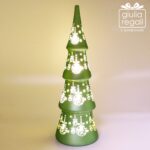 Albero Natale led vetro verde