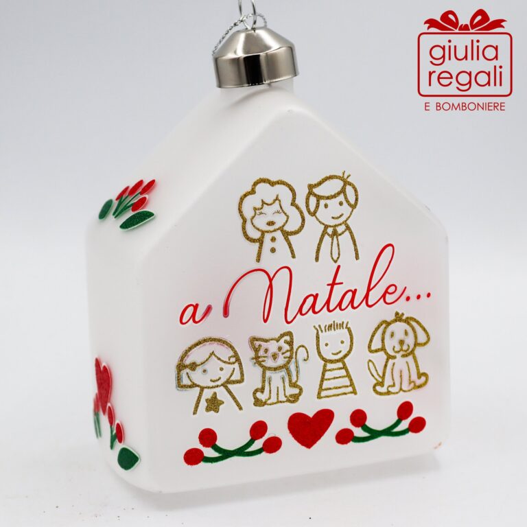 Casetta addobbo vetro trasparente