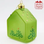 Casetta addobbo vetro verde