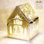 Casetta led vetro oro